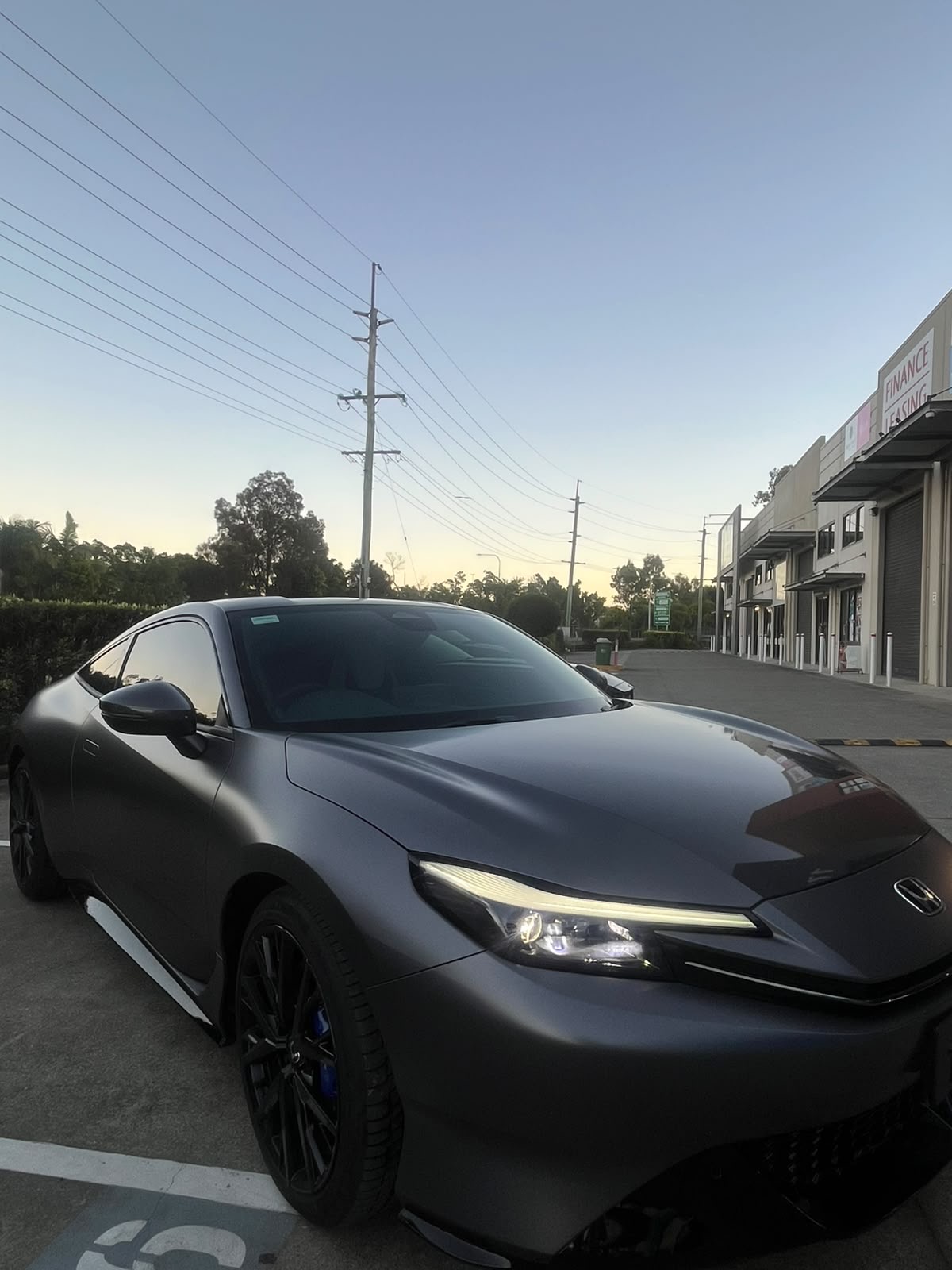 Matte grey Honda Prelude full vinyl wrap